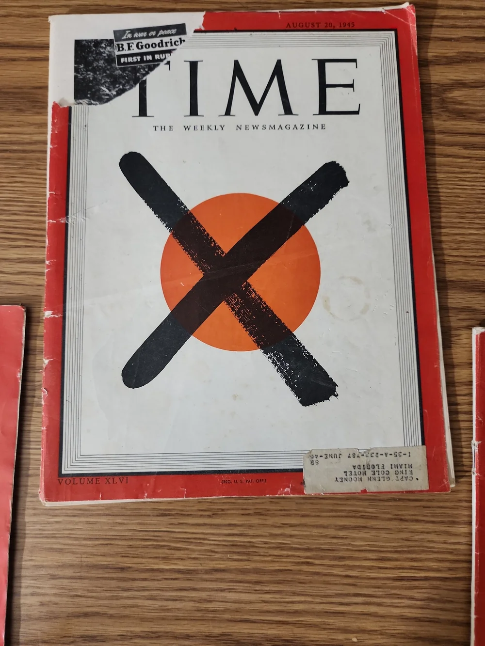 Magazine Vintage Red-Cover Notebooks Set